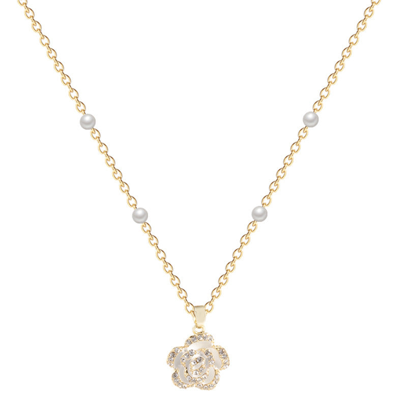 Wholesale Love Pearl Necklace Sweater Chain Clavicle Chain Choker Necklace ACC-NE-Hank001