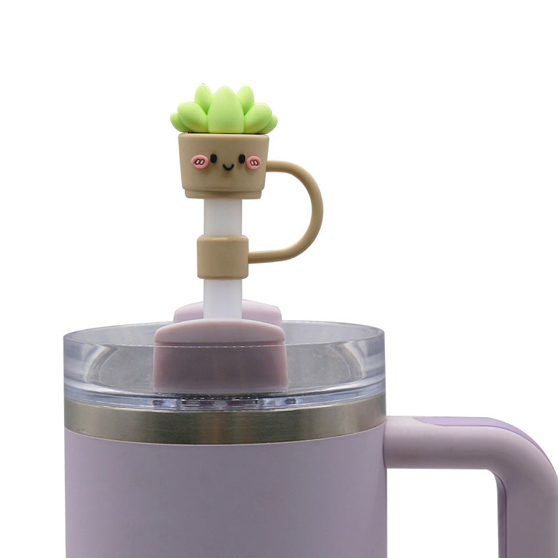 Wholesale Cute Star And Moon PVC Straw Cover Caps 8Mm Detachable Reusable Sleeve For Tumblers Party Favor
