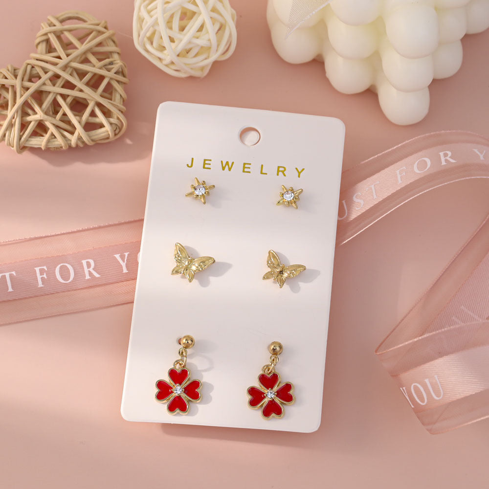 Wholesale Oil-dripping fruit and bee earring