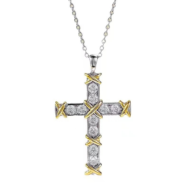 Wholesale Electroplating Cross Pendant Necklace