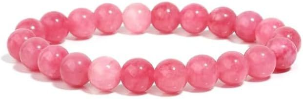 Wholesale Natural stone bracelet elastic rope beaded 8mm chalcedony agate hand-woven bracelet