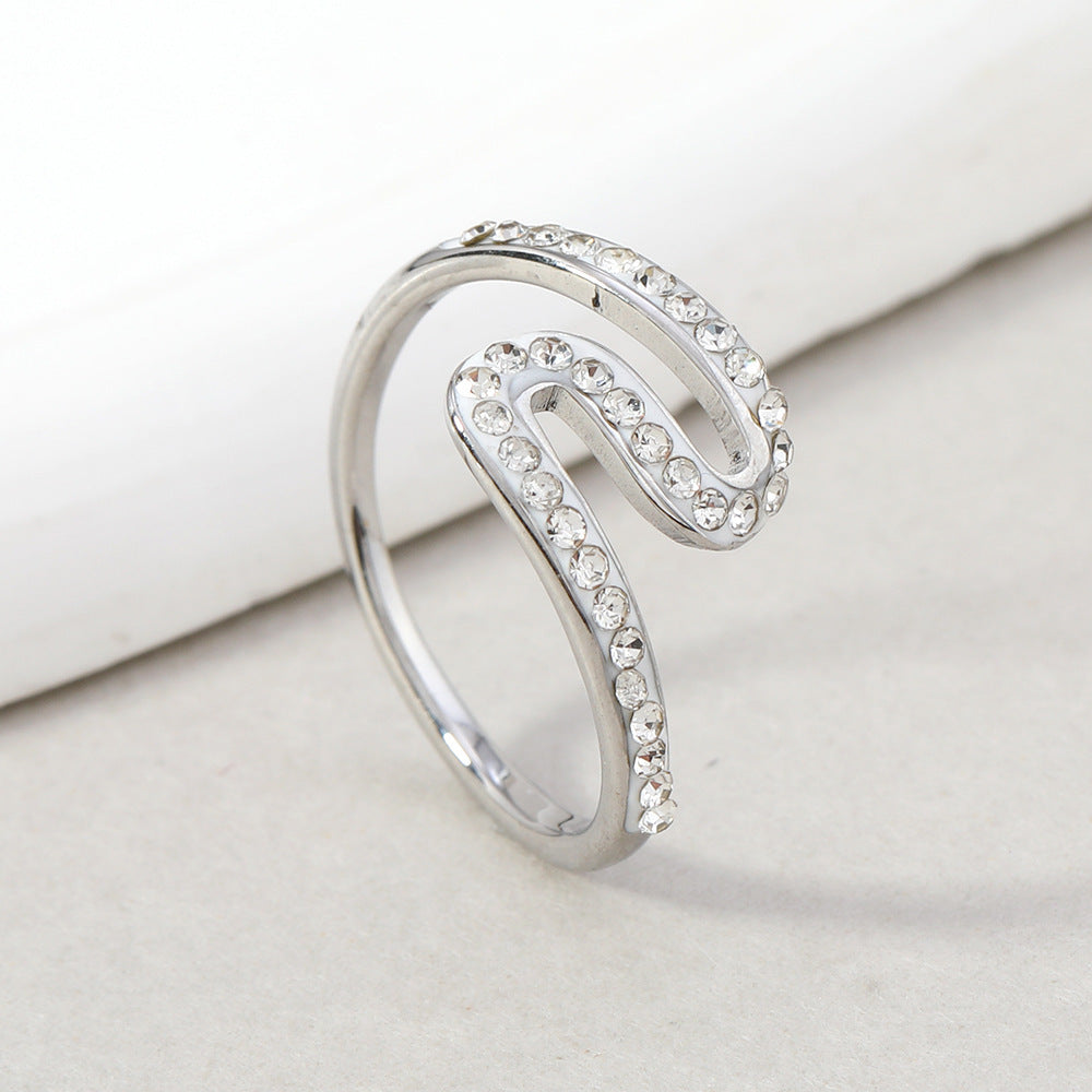 Wholesale Bohemian Wave Stainless Steel Rings ACC-RS-WangG005