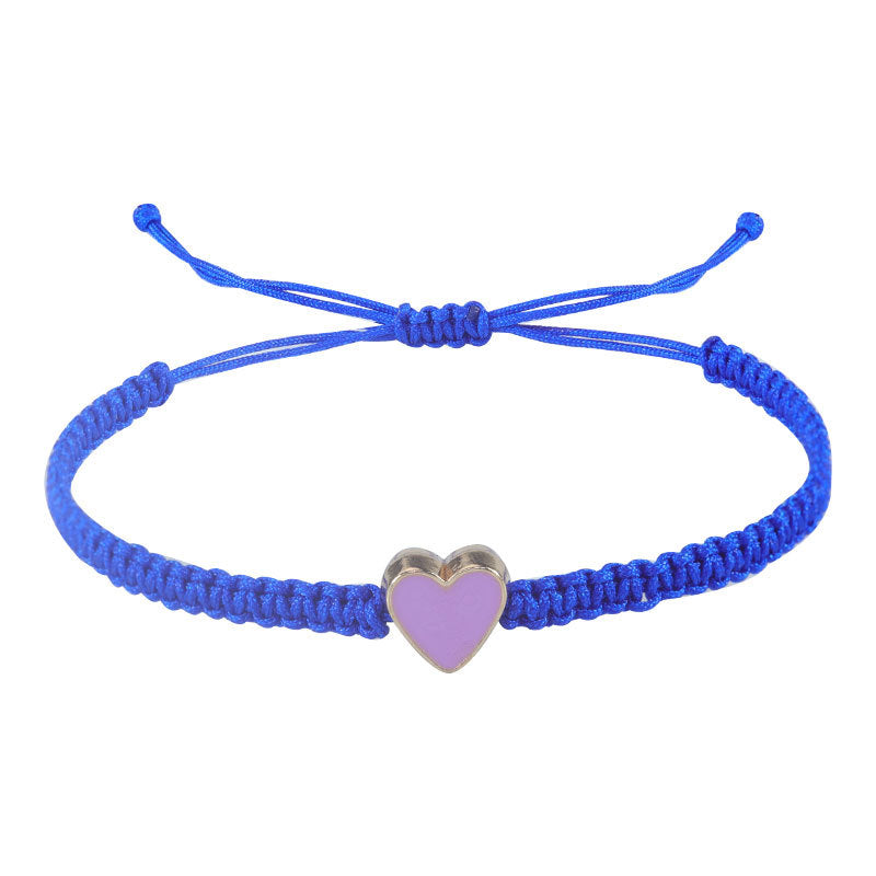 Wholesale Adjustable Surfer Hand Rope Love Shape Couple Bracelet