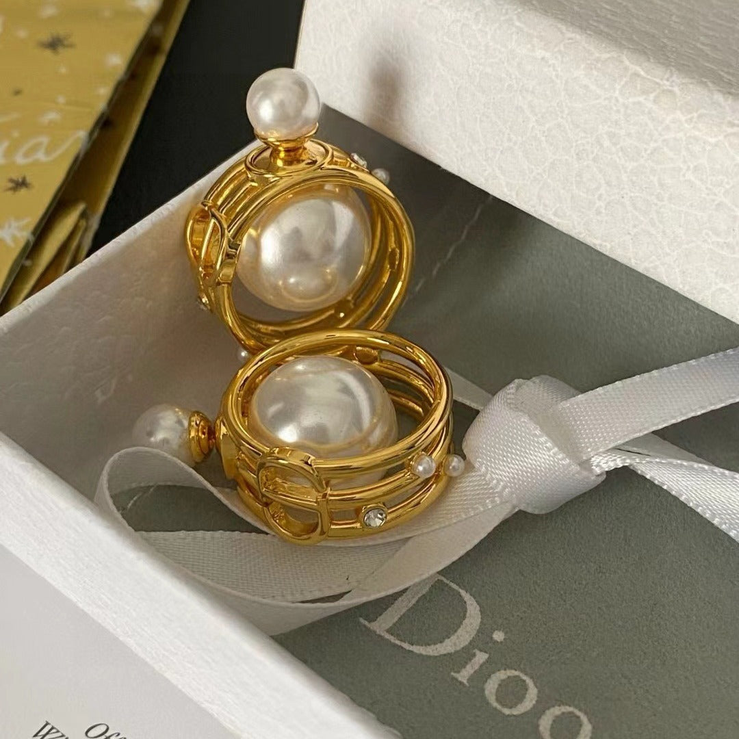 Wholesale Brass Man-Made Pearl Earrings ACCVIP