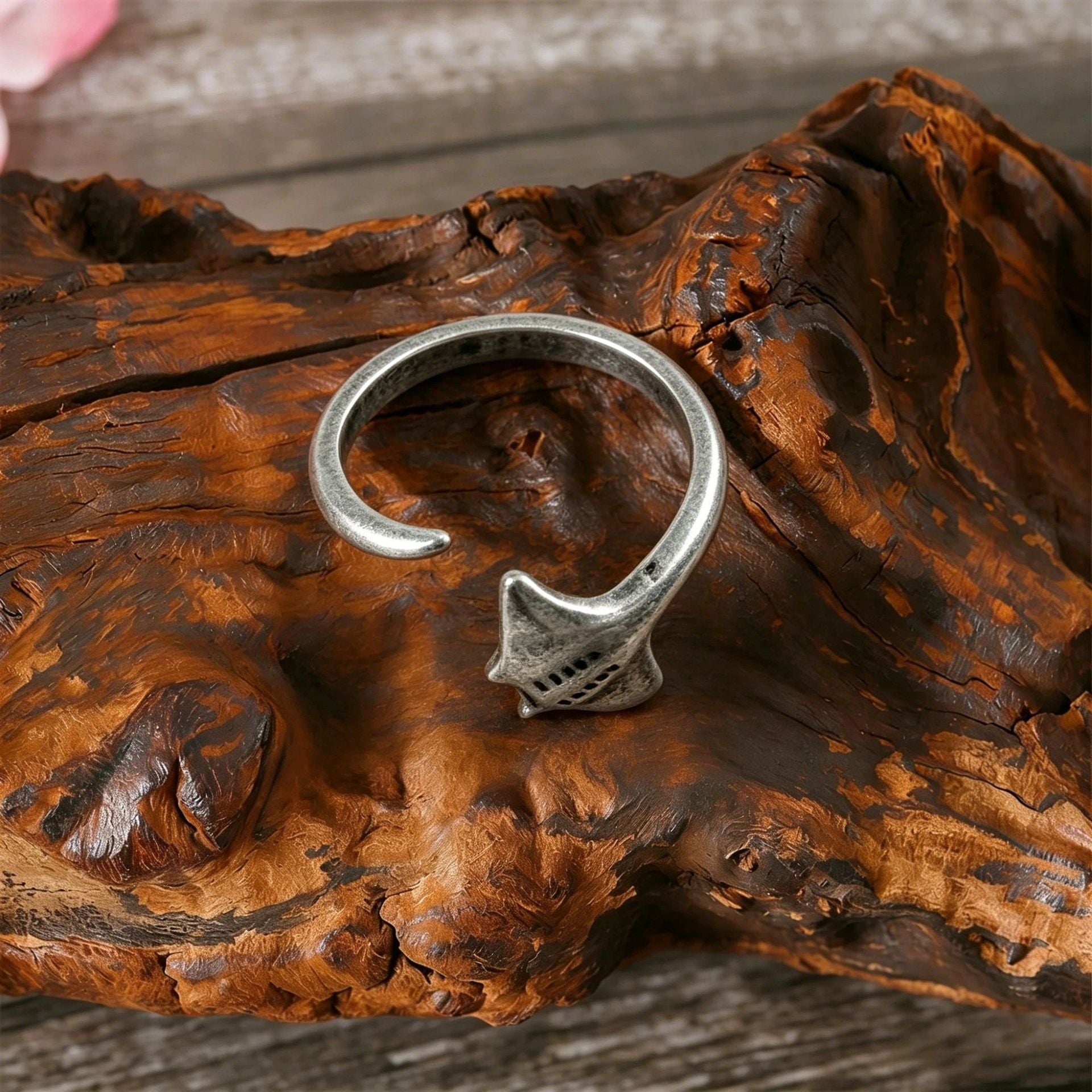 Wholesale Zinc Alloy Manta Ray Open Ring Vintage Ocean Animal Fashion Jewelry