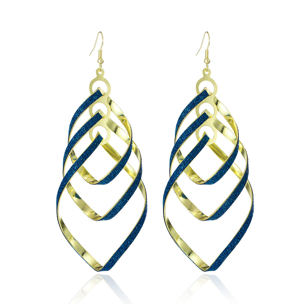 Wholesale Metal Electroplated U-Shape Spiral Earrings for Women,  Chic Everyday Wear Boutique Resale Jewelry Accessory