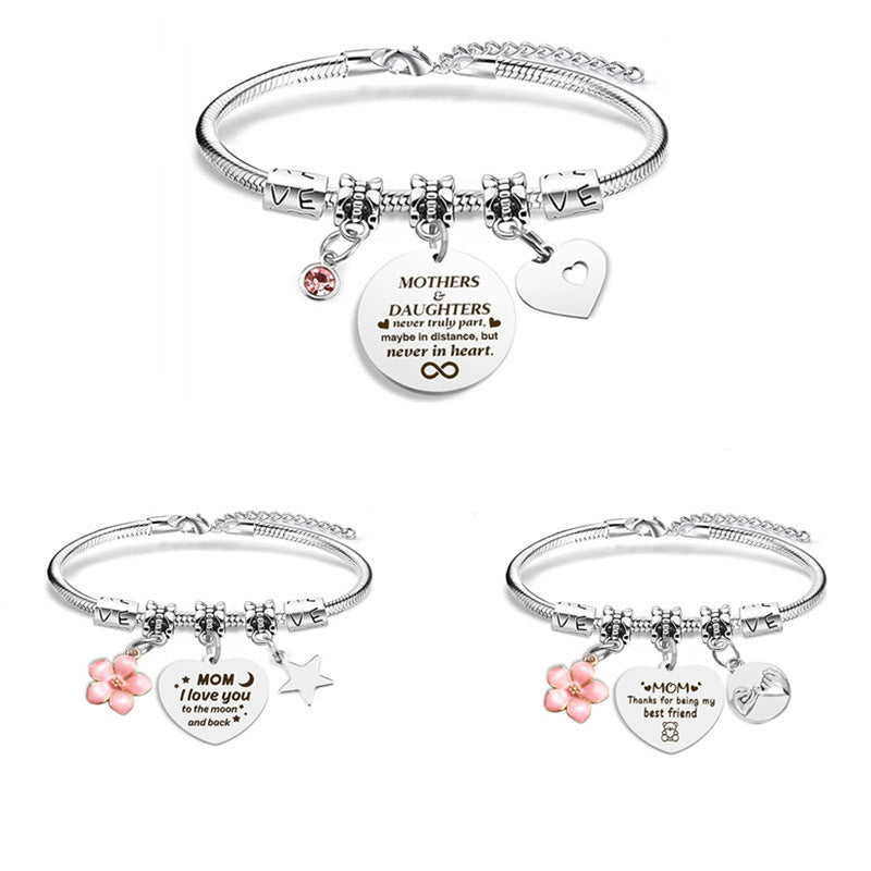 Wholesale Stainless Steel  Snake Bone  Mother's Day Thanksgiving Christmas Easter Bracelet