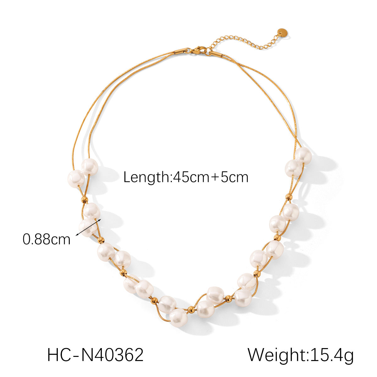 Wholesale Stainless Steel Necklace  Pearl Exquisite Necklace