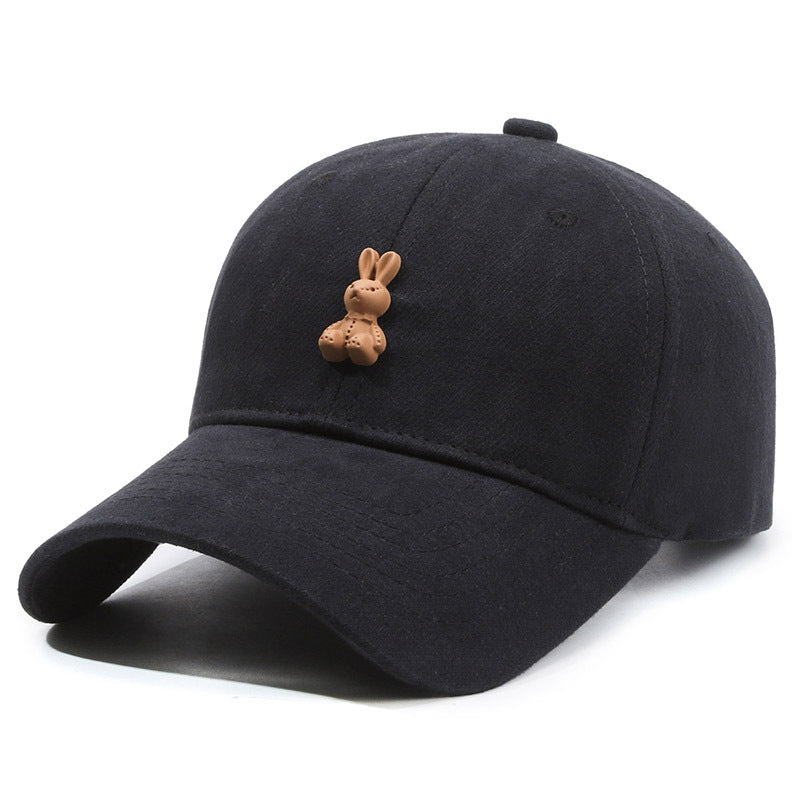 Wholesale brushed soft top baseball cap rabbit ear hat