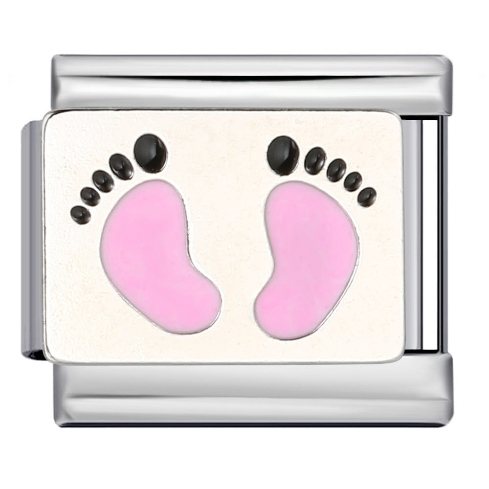 Wholesale Italian Charm Bracelet 9mm DIY Splicing Removable Beach Camping Stainless Steel Composable Bracelet