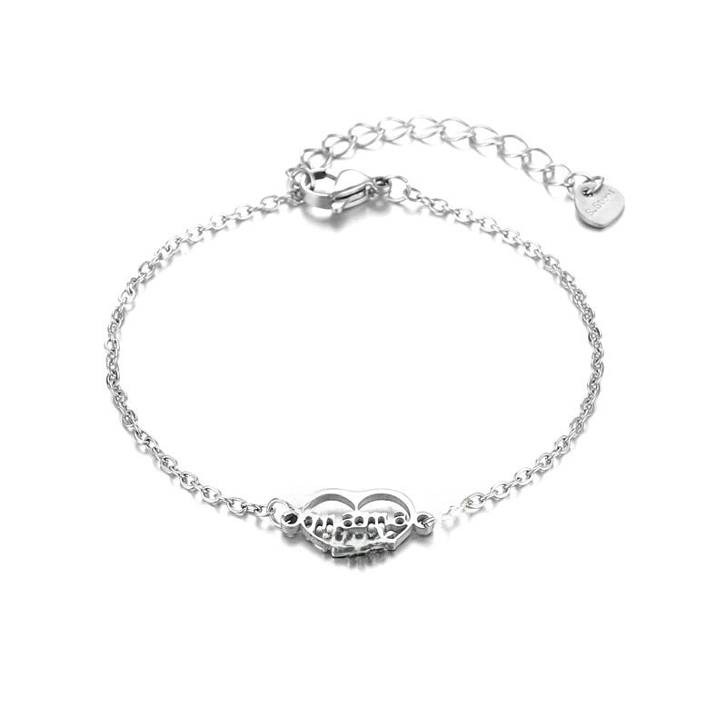 Wholesale Titanium Steel Mother's Day Bracelet