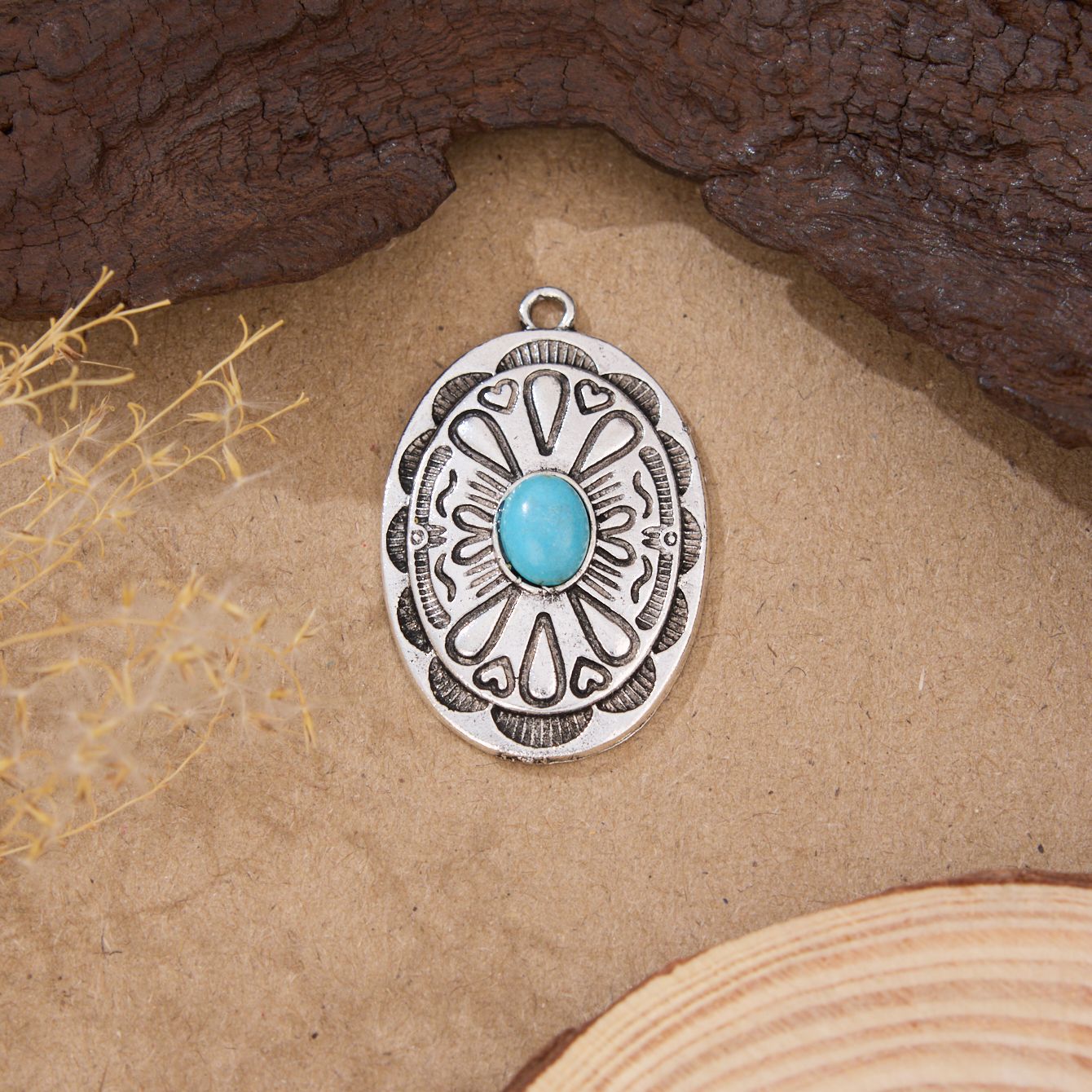 Wholesale Vintage Bohemian Turquoise Inlaid Jewelry DIY Accessories