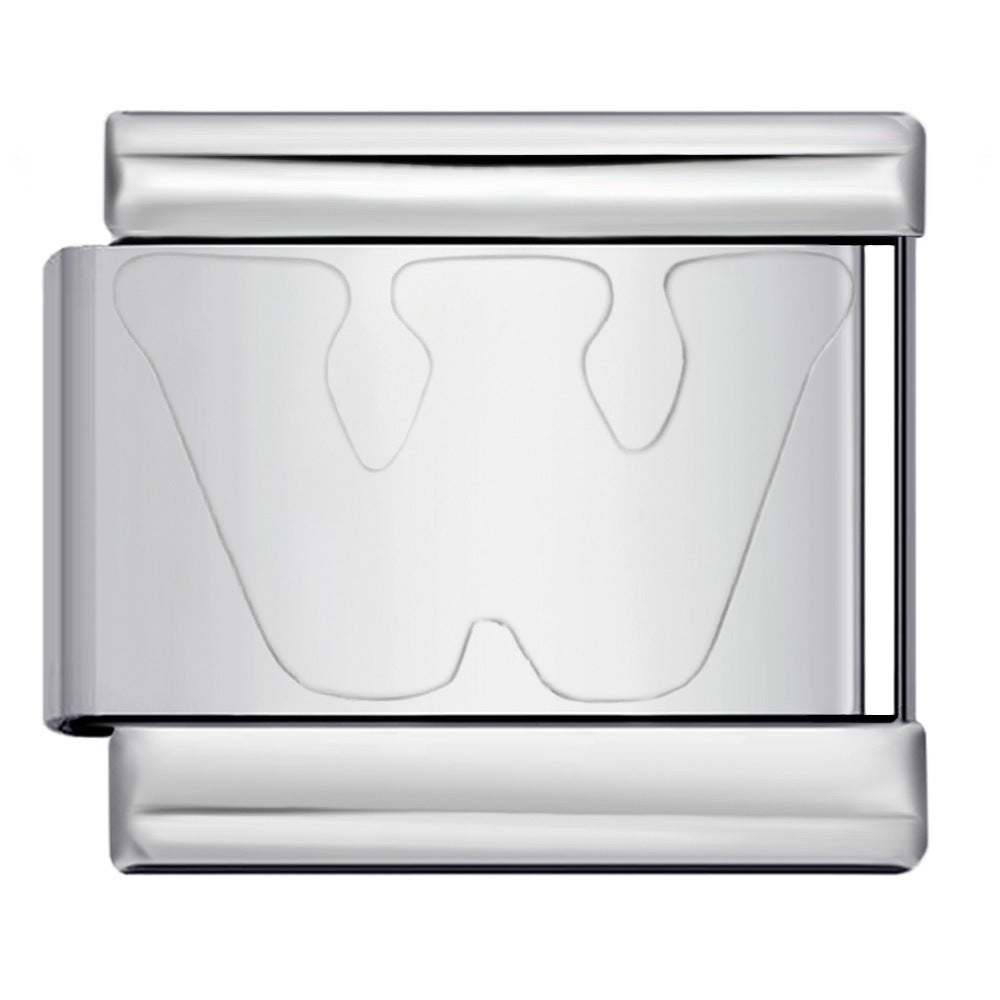 Wholesale Italian Charm Bracelet 9mm DIY Splicing Removable English Letters Stainless Steel Composable Bracelet