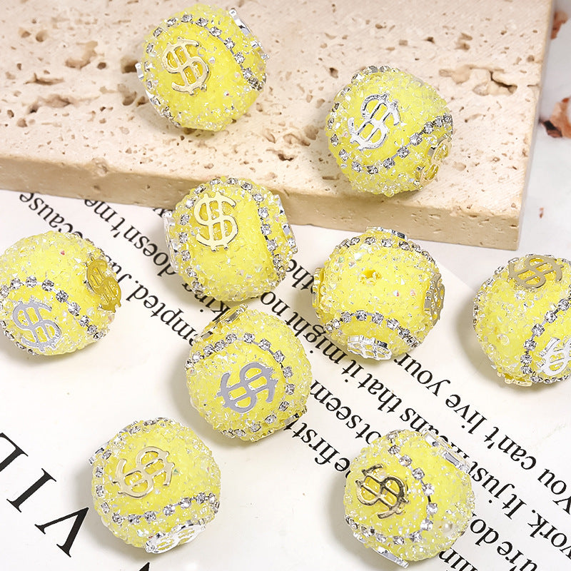 Wholesale of 5pcs Water Diamond USD Sugar Beads Diamond Ball Beads ACC-BDS-BLG010