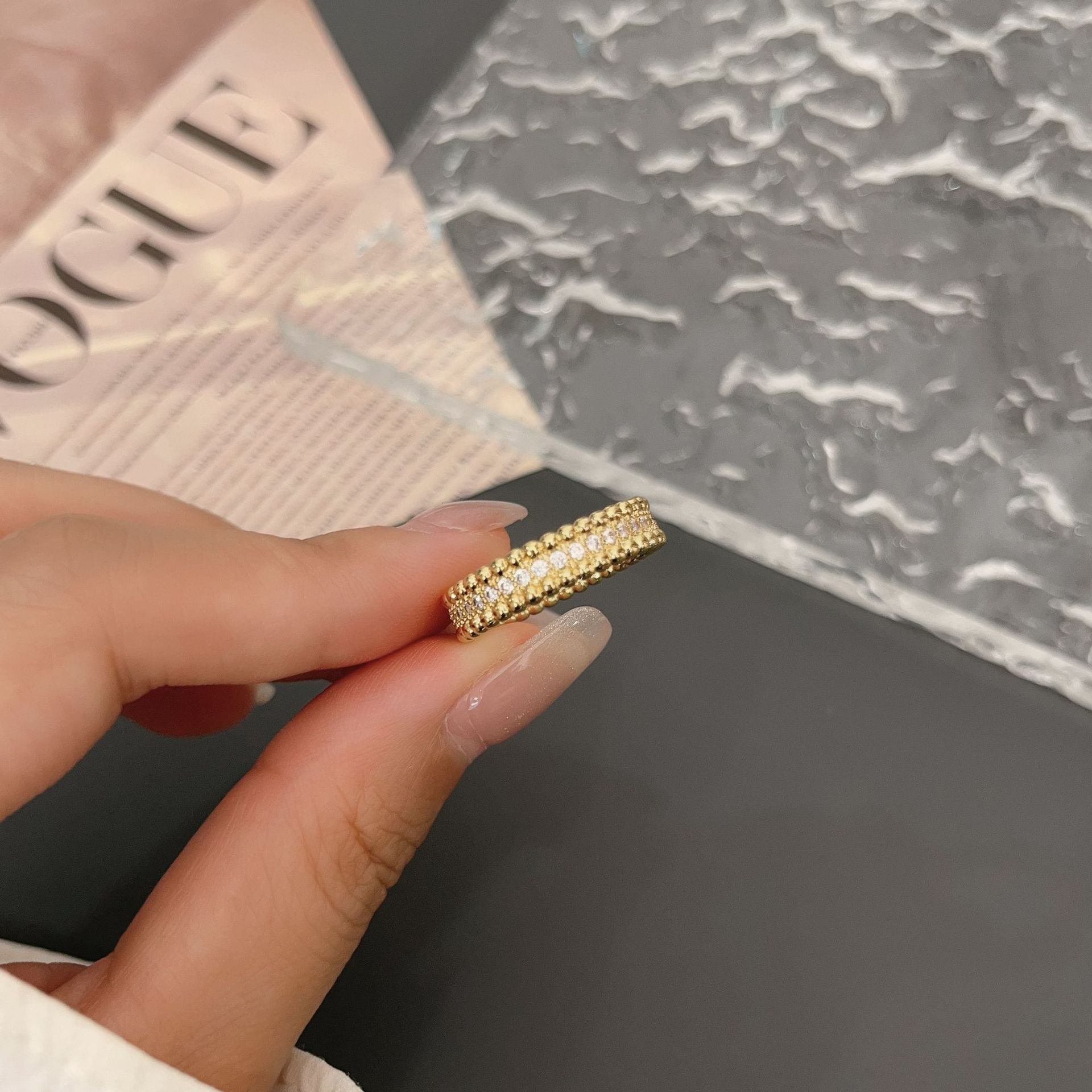 Wholesale  Classic Gypsophila Kaleidoscope Ring Full Diamond Closed Ring