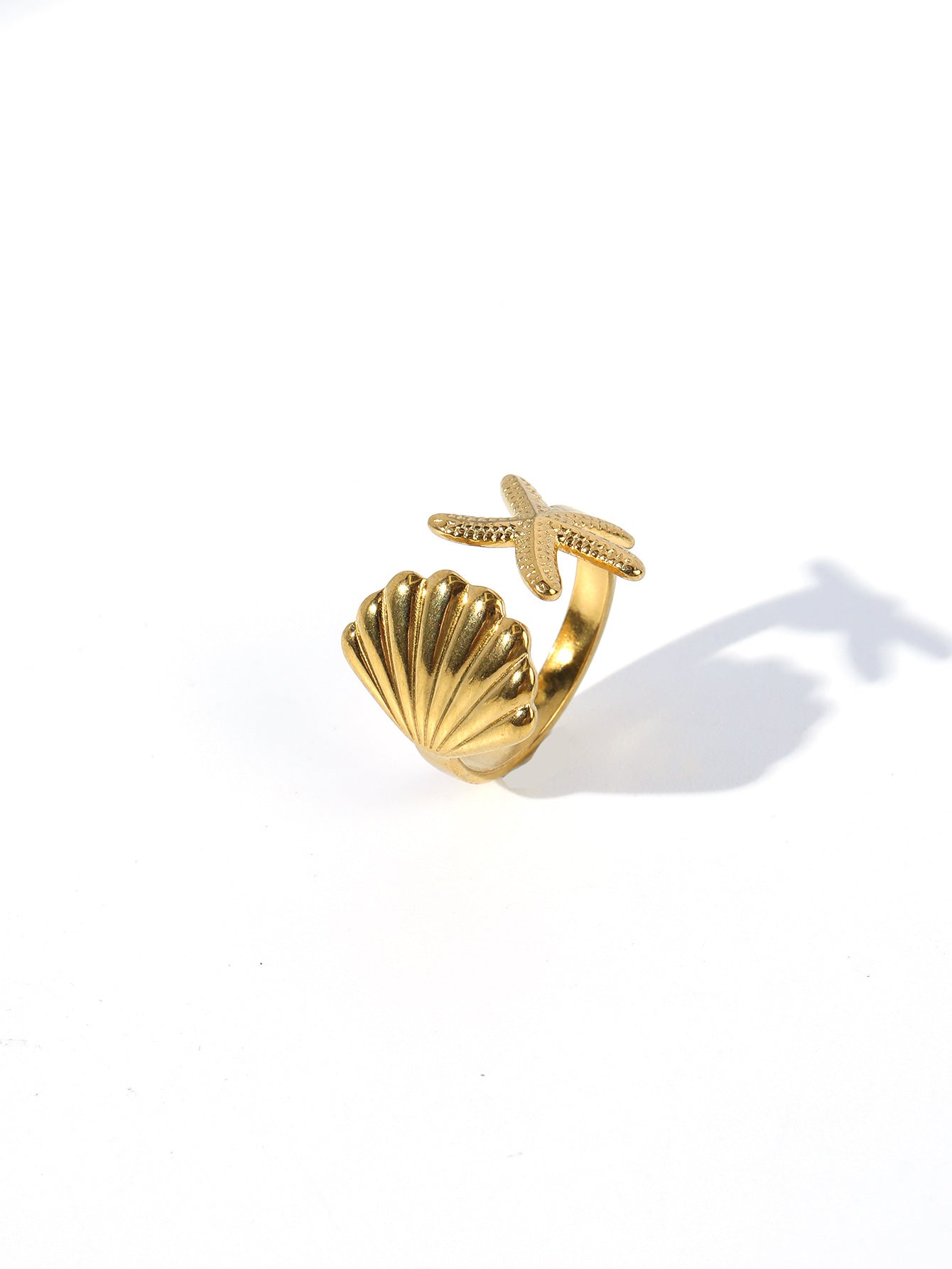 Wholesale Vintage Stainless Steel Ring 18k Gold Plated Butterfly Rings ACC-RS-MuC009