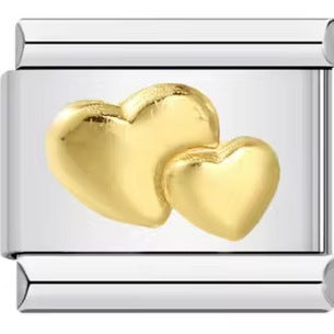 Wholesale Double Heart Gemstone Bracelet,  Stainless Steel Splicing Jewelry Accessory,  Chic Gift for Everyday Wear