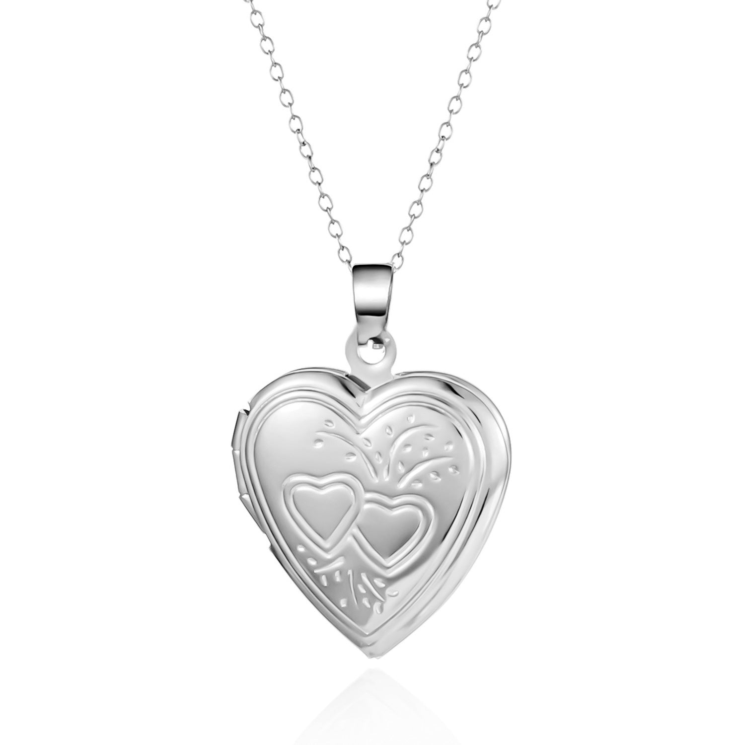 Wholesale  Stainless Steel Carved Love Can Open Photo Frame Necklace