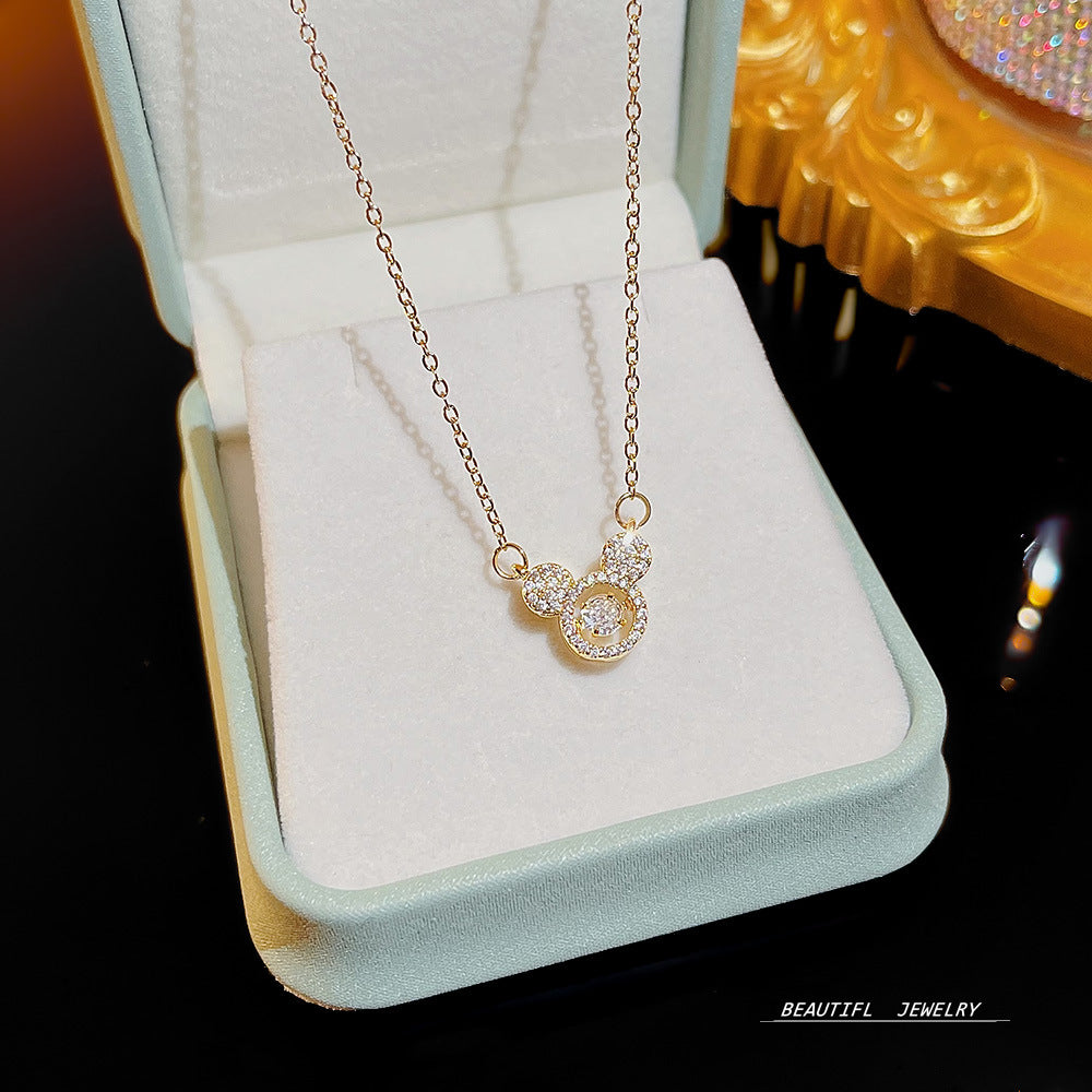 Wholesale Micropaved Zirconia Clavicle Chain Titanium Steel Necklaces Choker Necklace ACC-NE-Xiyue005