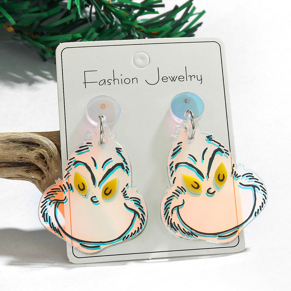 Wholesale glow-in-the-dark acrylic earrings