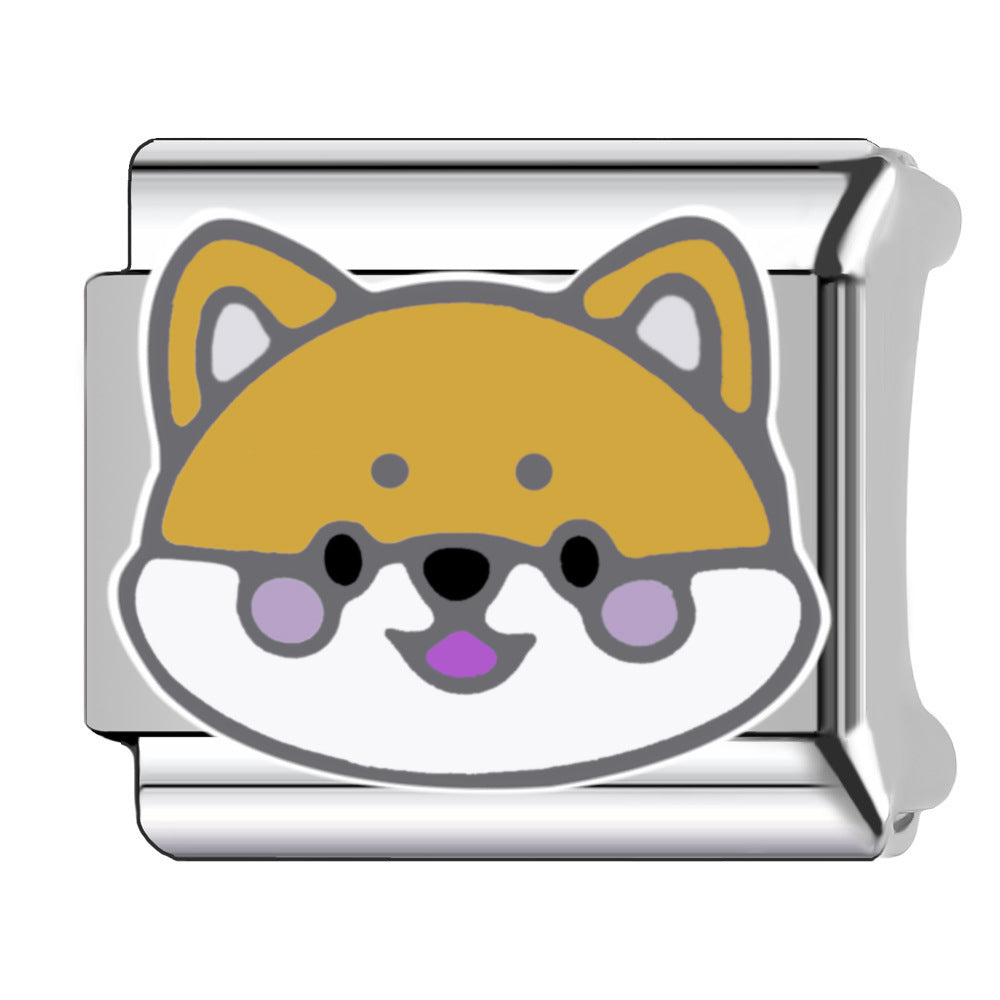 Wholesale  Italian Charm Bracelet 9mm DIY pet dogs Creative Stainless Steel Composable Bracelet