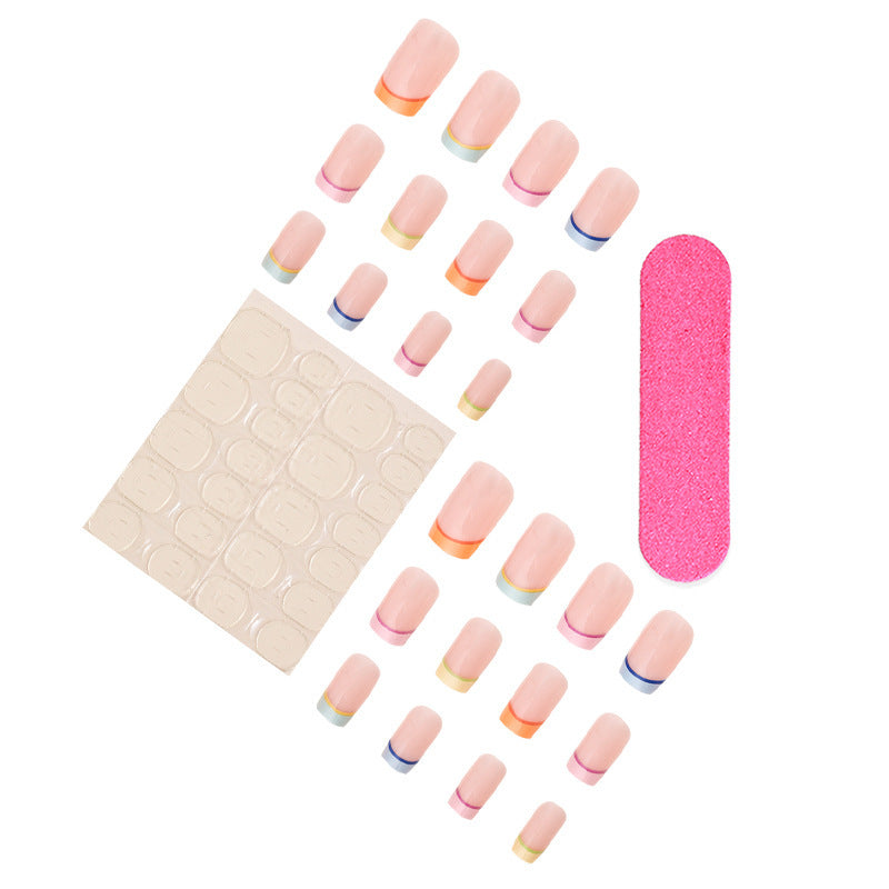 Wholesale Plastic Press on Nails Kits Color Short Nail Art ACC-NS-MeiSu005