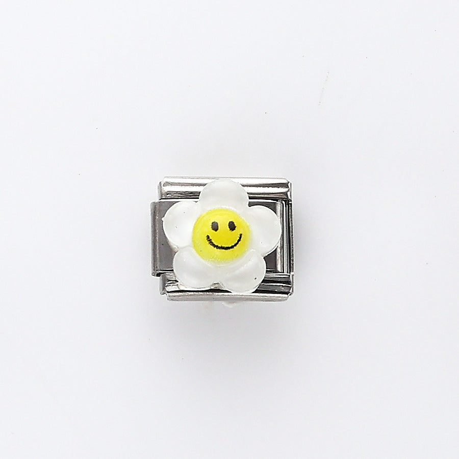 Wholesale 10pcs Italian Charm Bracelet 9mm DIY Splicing Heart Butterfly Stainless Steel Composable Bracelet