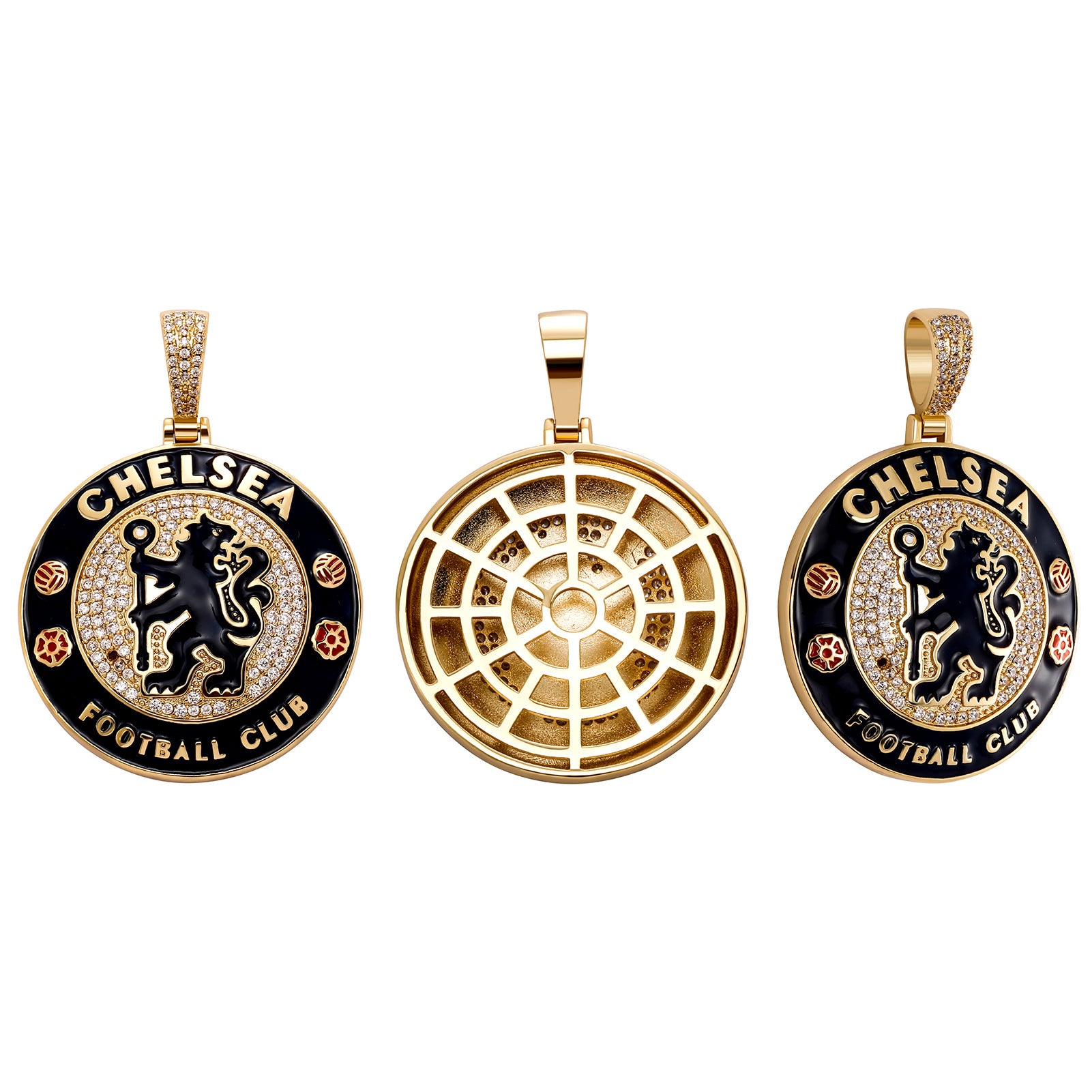 Wholesale Football Club Badge Pendant Colorful Oil Drop Pendant Necklaces ACC-NE-JIna001