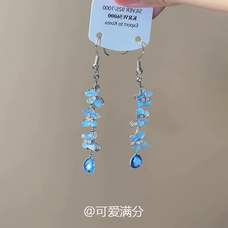 Wholesale  fairy color flower earrings temperament personality earrings