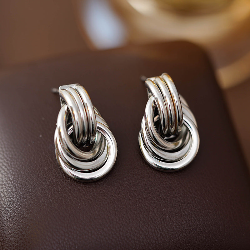 Wholesale Geometric Twist Alloy Earrings ACC-ES-XiaoCheng003