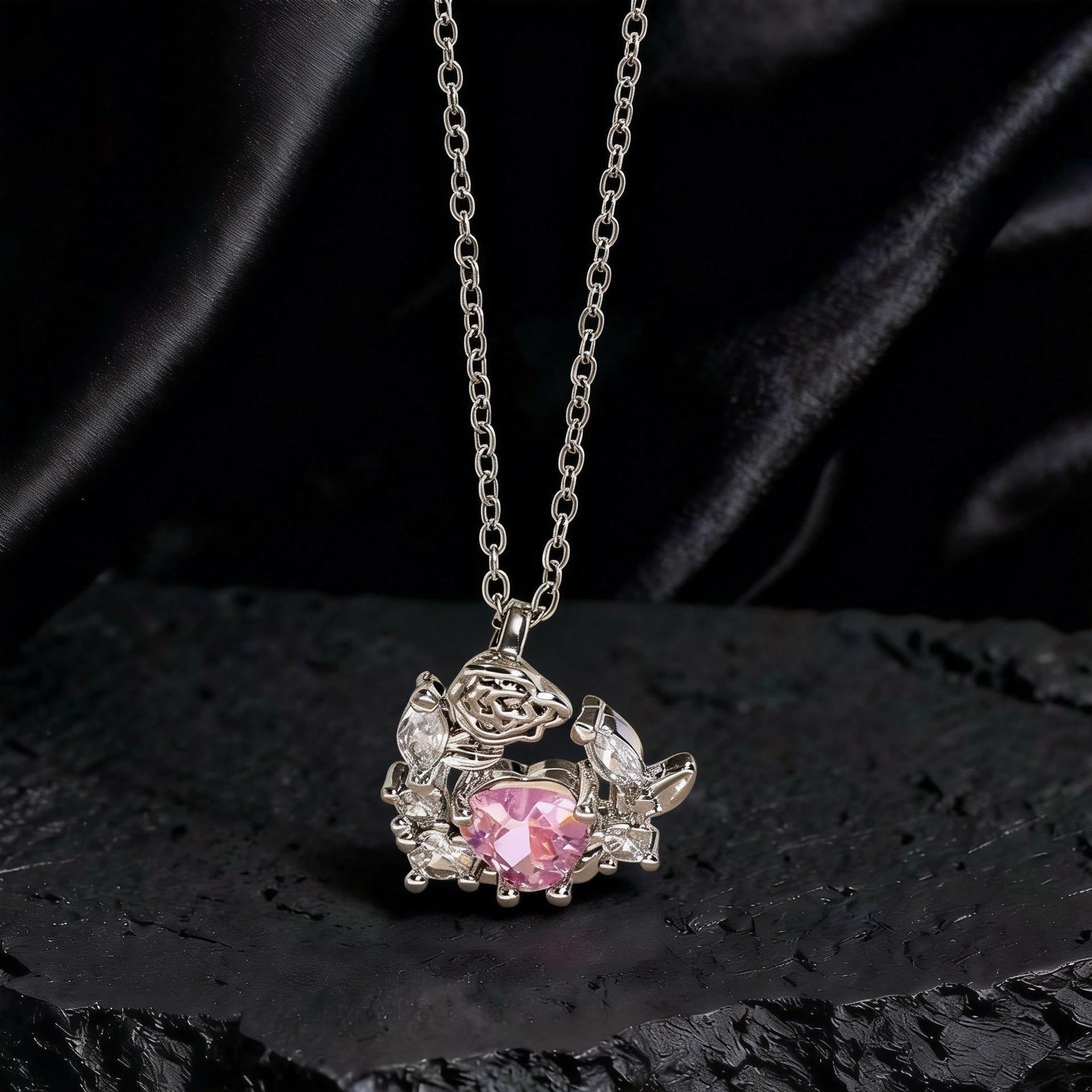Wholesale Gold Plated Copper Zircon Sunflower Necklace Layering Jewelry For Women Trendy Party Fashion Accessory Everyday Wear Boutique Resale