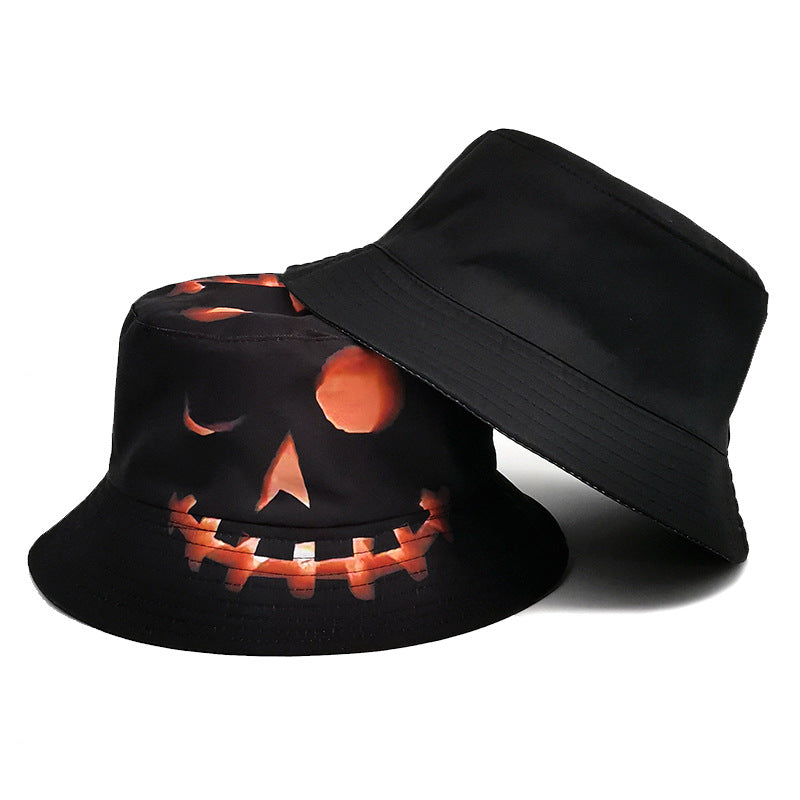 Wholesale  pumpkin ghost face printing basin hat