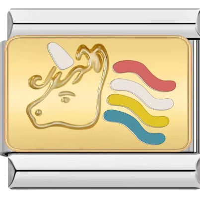 Wholesale 10pcs Italian Charm Bracelet 9mm DIY Splicing Removable Oil Drop Cartoon Stainless Steel Composable Bracelet