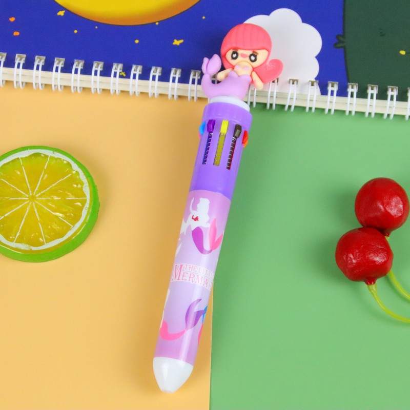 Wholesale  ten color ballpoint pen  push ballpoint pen