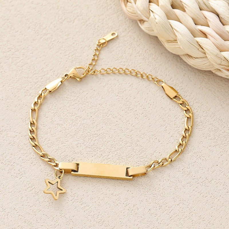 Wholesale stainless steel straight bracelet