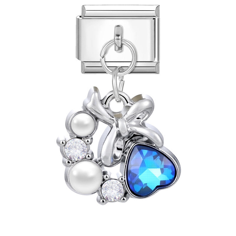 Wholesale 2 PCS 9mm Italian Charm Starter Bracelets DIY Pendant Stainless Steel Composable Bracelet