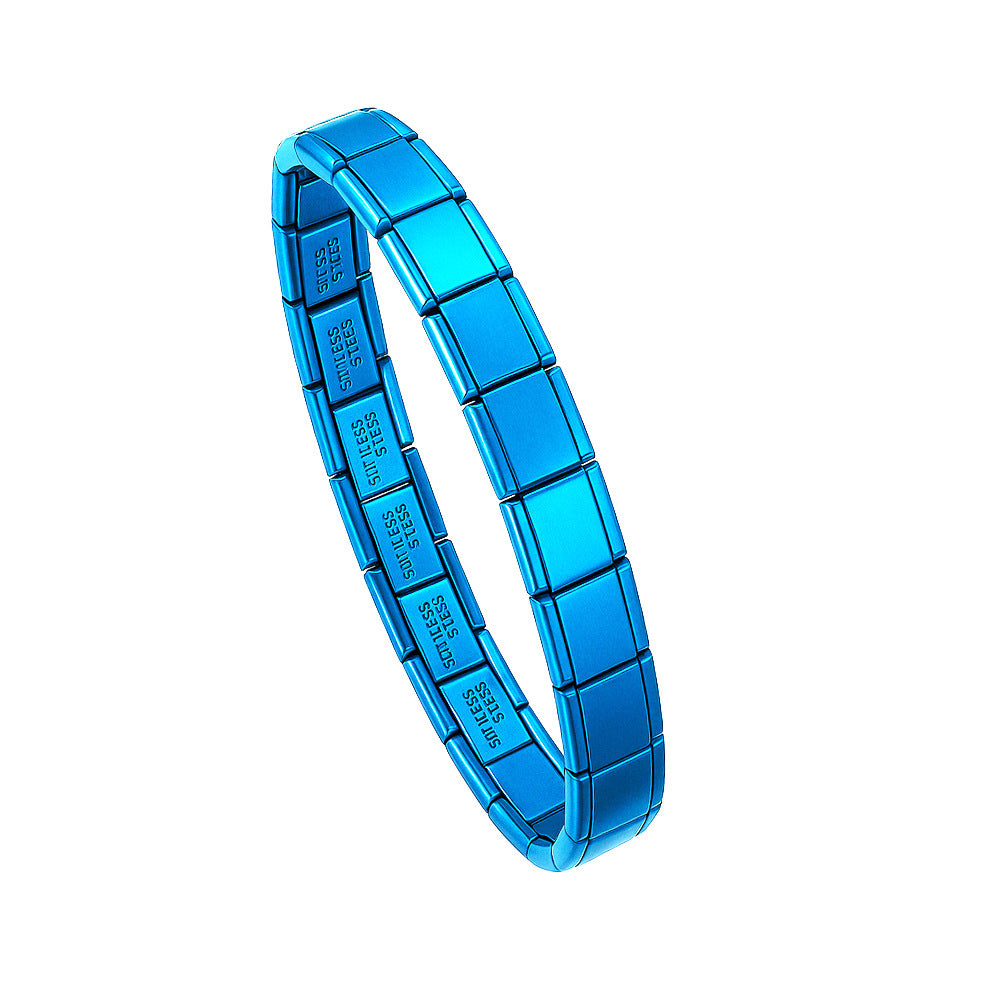Wholesale Italian Modular Color Stainless Steel Elastic Bracelet