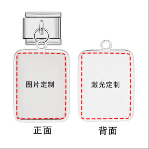 Wholesale Stainless Steel Laser Engraved Square Pendant Bracelet Fashion Accessory for Everyday or Gift