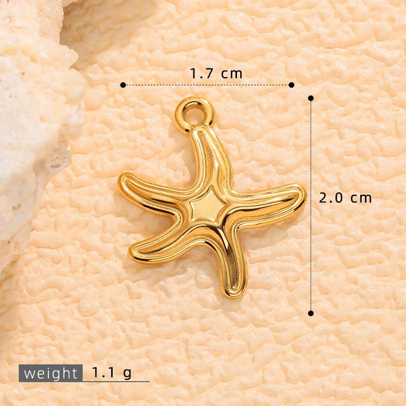 Wholesale stainless steel DIY  five-pointed starfish pendant