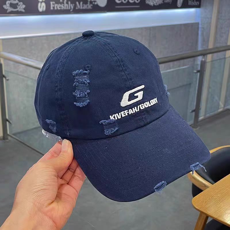 Wholesale Ripped Hip Hop Embroidery Cotton Hat Baseball Cap ACC-HT-HuiYu001