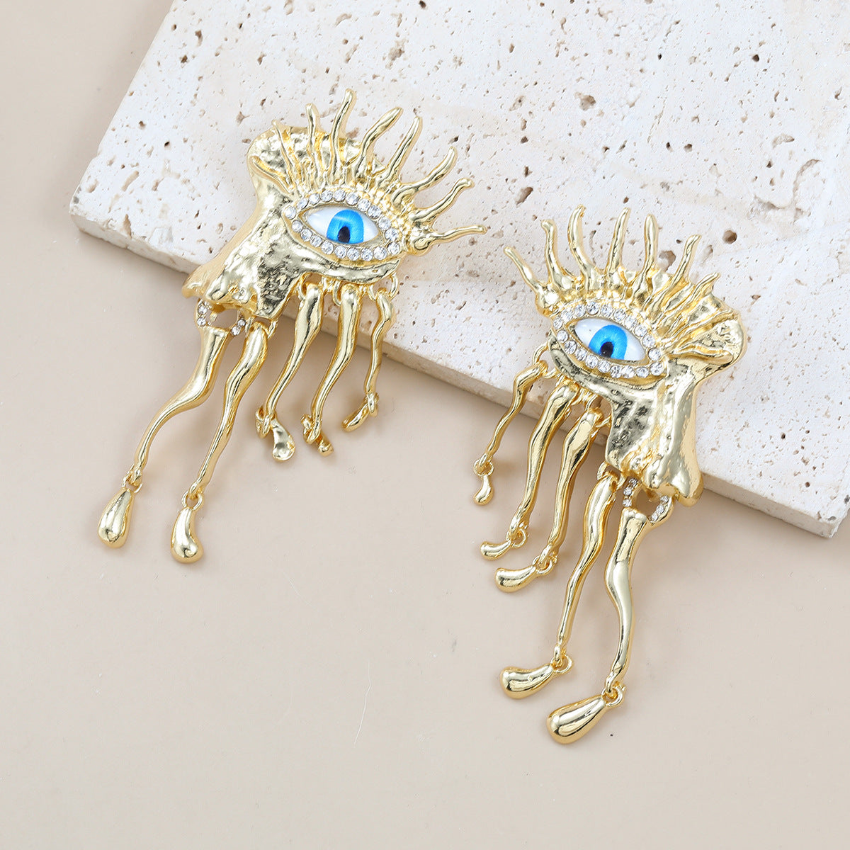 Wholesale alloy eye exaggerated  Bohemian ethnic earrings
