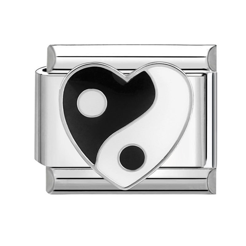 Wholesale Italian Charm Bracelet 9mm DIY Splicing Removable Stainless Steel Black Series Composable Bracelet