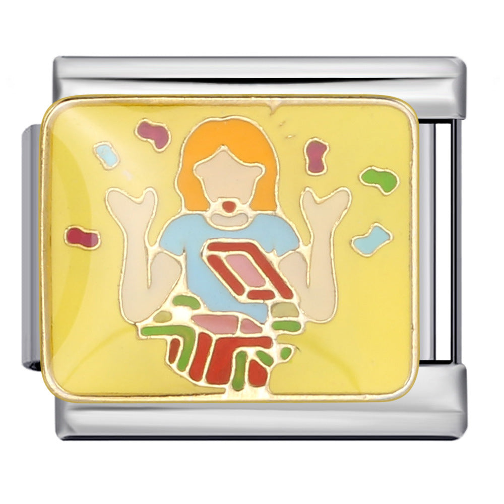 Wholesale Italian Charm Bracelet 9mm DIY Splicing Removable Birthday Party Stainless Steel Composable Bracelet