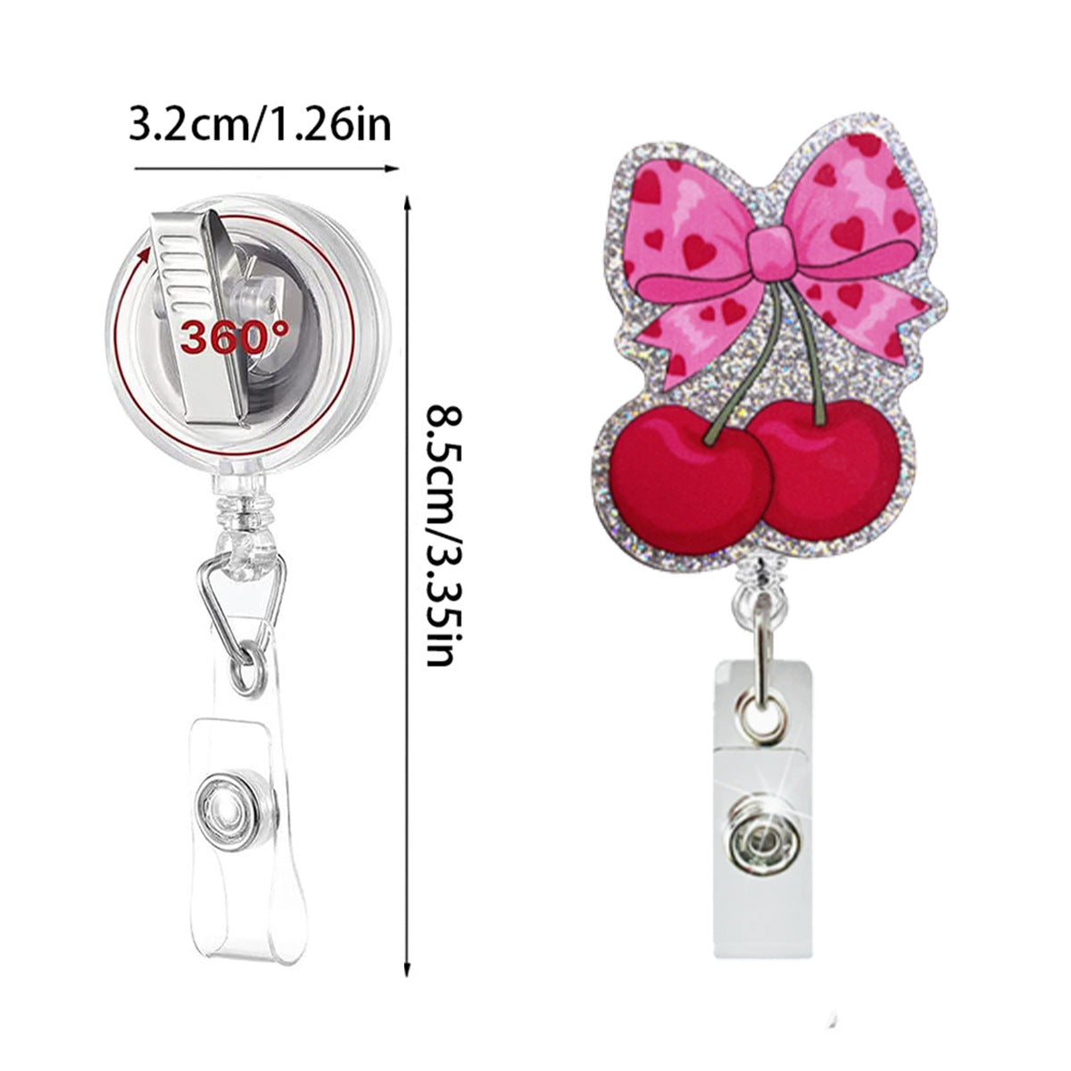 Wholesale retractable snap fastener Valentine' s Day  Badge Reels