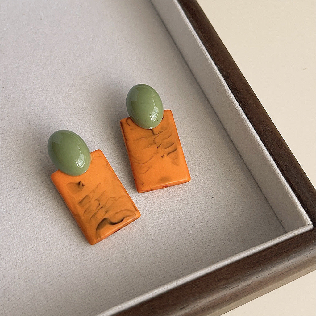 Wholesale Retro Vintage Maillard Cute Acrylic Earrings