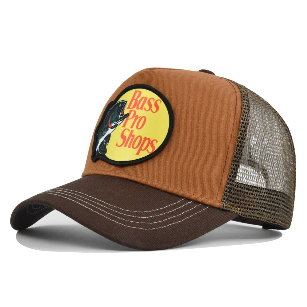 Wholesale Embroidered label mesh hat curved brim sun hat