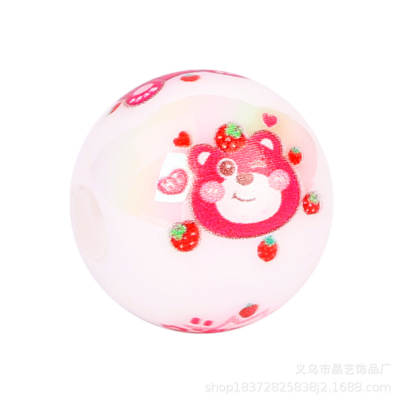 Wholesale random 10pcs Creative Cartoon Color-Plated   Focal Beads DIY Bead Accessories ACCVIP