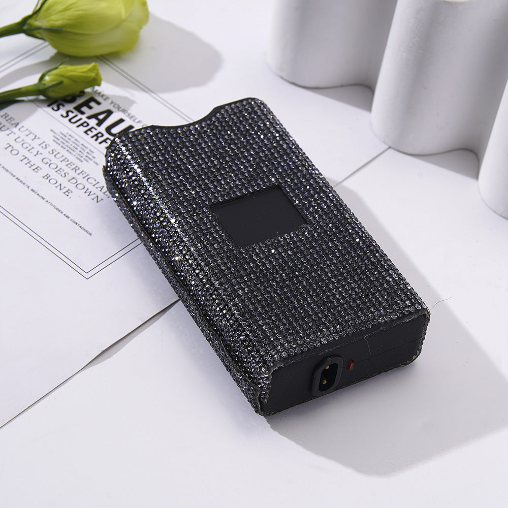 Wholesale colorful rhinestone flashlight plastic keychain ACCVIP-KC-ZhiYa010