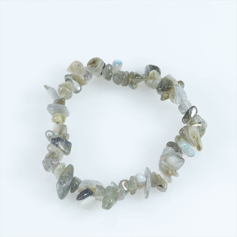 Wholesale Natural colorful gravel hand-woven elastic boho bracelet