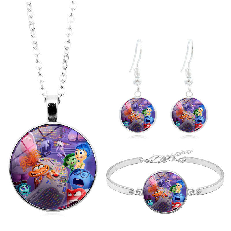 Wholesale Cartoon Cute Alloy Necklaces Bracelet Earrings Set ACCVIP-NE-HengX001